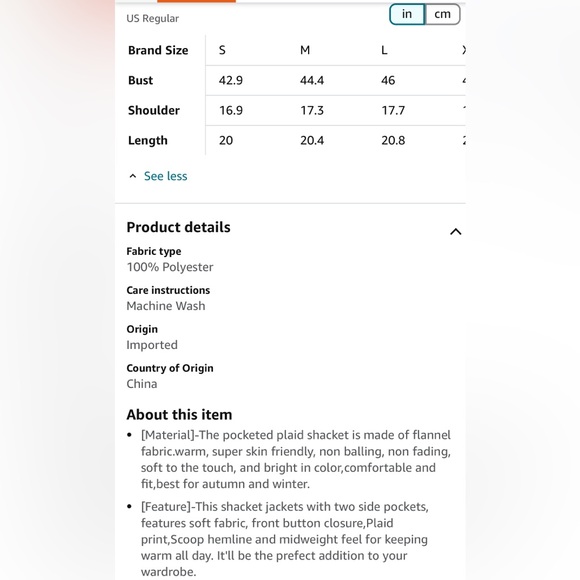 NWT BLACK/WHITE/BROWN MULTI COLOR FLANNEL SHACKET JACKET-S - Picture 13 of 17